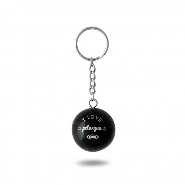 Porte-clé Obut Noir "I Love Pétanque"