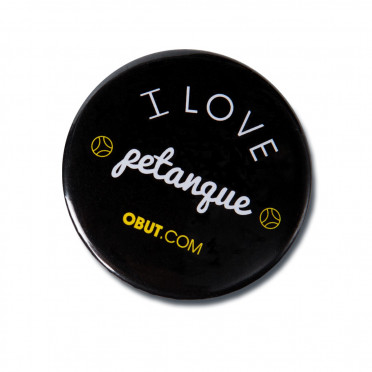 Badge OBUT "I love petanque"