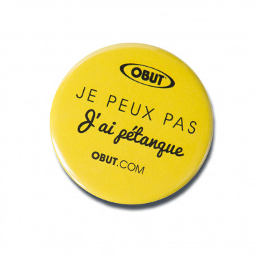 Badge OBUT "I love petanque"