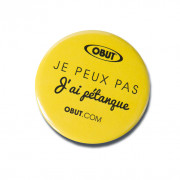 Badge OBUT "I love petanque"