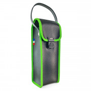 Sacoche Souple Made in France - Noir / Vert Fluo