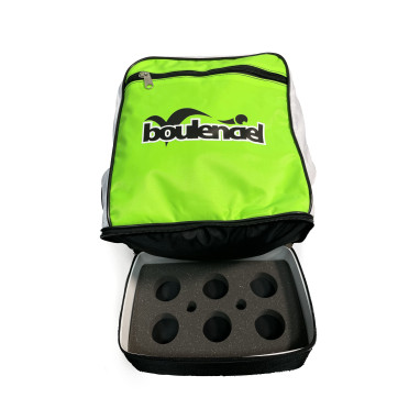 Sac à dos 6 boules pétanque vert Boulenciel 1