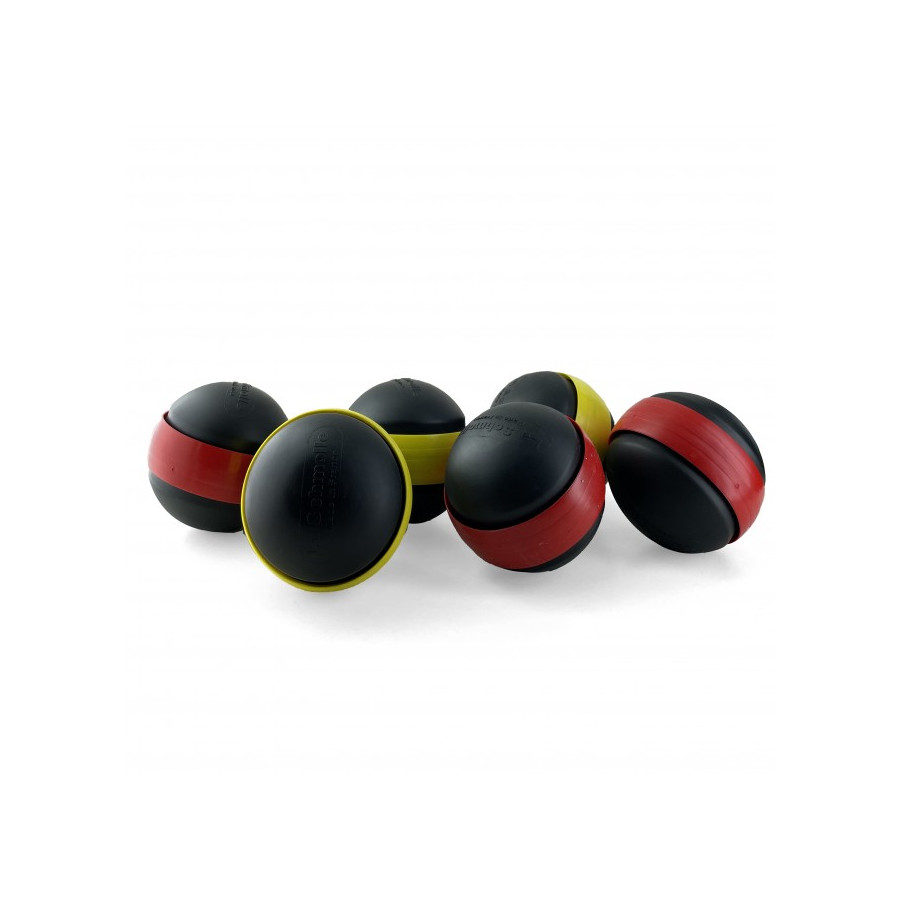 La Schmolle - Boules de pétanque tout terrain - Rouge/Jaune - Pétanque Stock