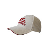 Casquette MS Pétanque Suédine Sable et Rouge