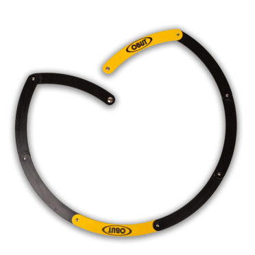 Cercle de pétanque pliant noir et jaune 2