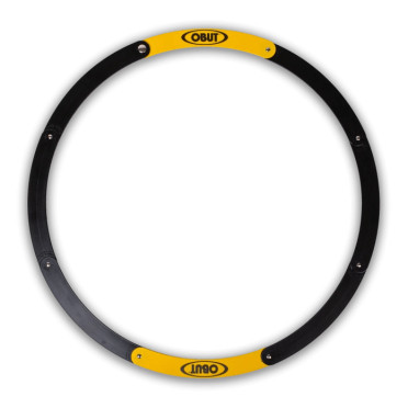 Cercle de pétanque pliant noir et jaune 1