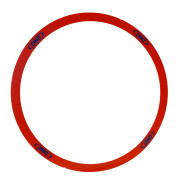 Cercle de pétanque rigide rouge