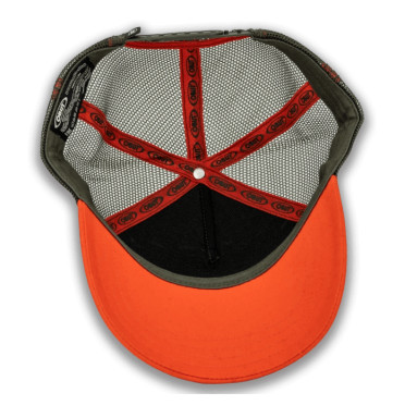 Casquette Kaki logo vintage orange 1