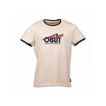 Tee-Shirt Mixte blanc logo retro