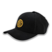 Casquette noire logo vintage moutarde