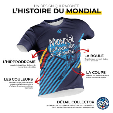 Maillot Collector Mondial La Marseillaise à Pétanque 2026 Eldera 3
