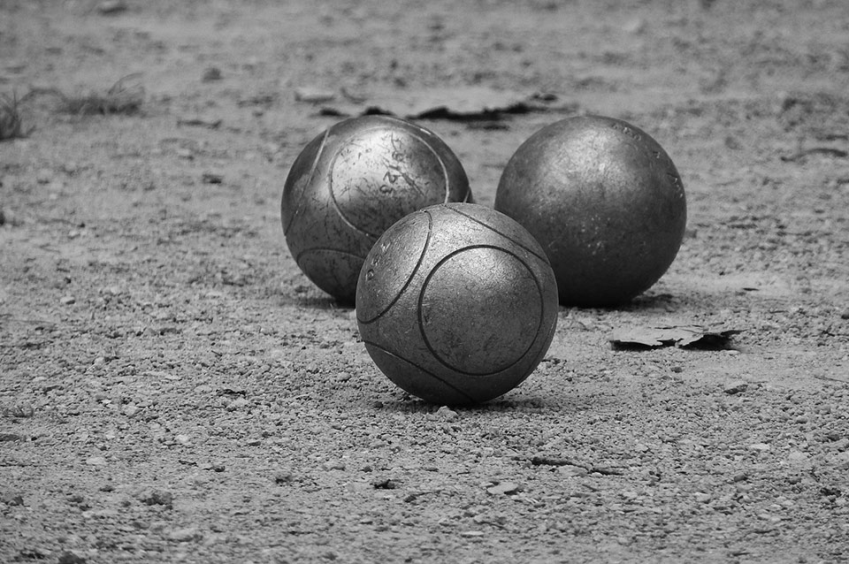 Boules de pétanque avec stries